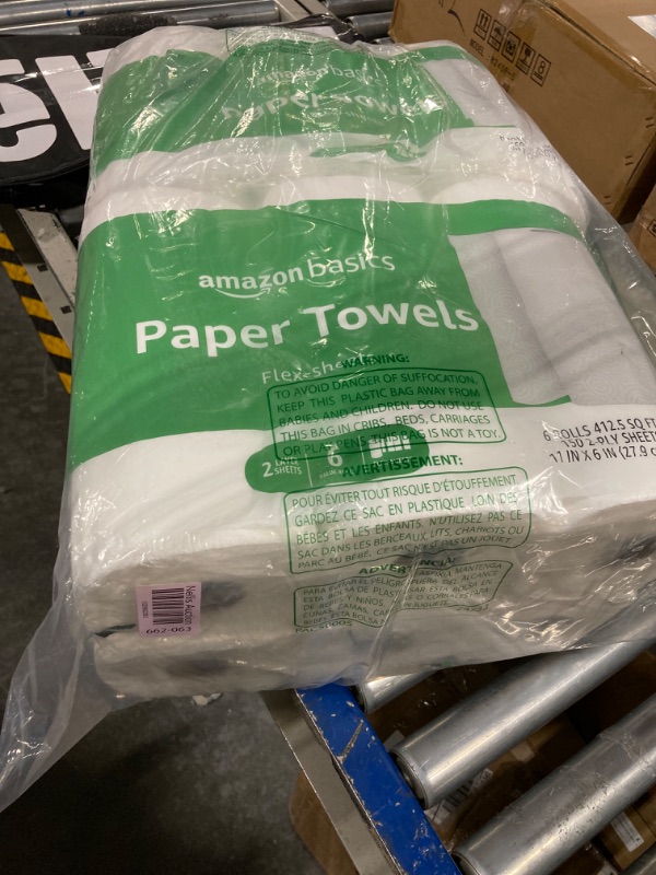 Photo 2 of Amazon Basics 2 Ply Paper Towels - Flex-Sheets - 12 Value Rolls