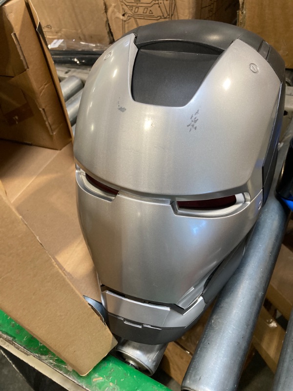 Photo 2 of Avengers Marvel Legends Series War Machine Roleplay Premium Collector Electronic Helmet with LED Light FX, Grey