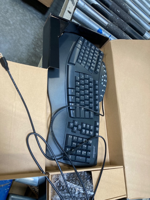 Photo 1 of Perixx PERIDUO-512B US, Wired Ergonomic Keyboard and Vertical Mouse Combo - USB - Black - US English