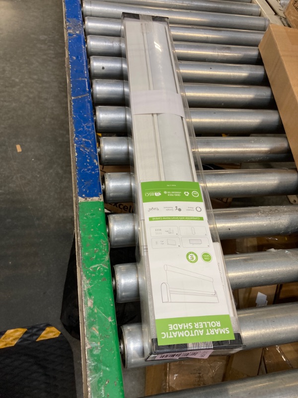 Photo 1 of Motorized Blinds with Remote control, Custom Blackout Smart Blinds [with Cover],Electric Blinds with Complimentary Solar Panel, Cordless Automatic Roller Shades for Windows (White?20"W x 72"H) A-white (Solar Panels Charging) 20 x 72