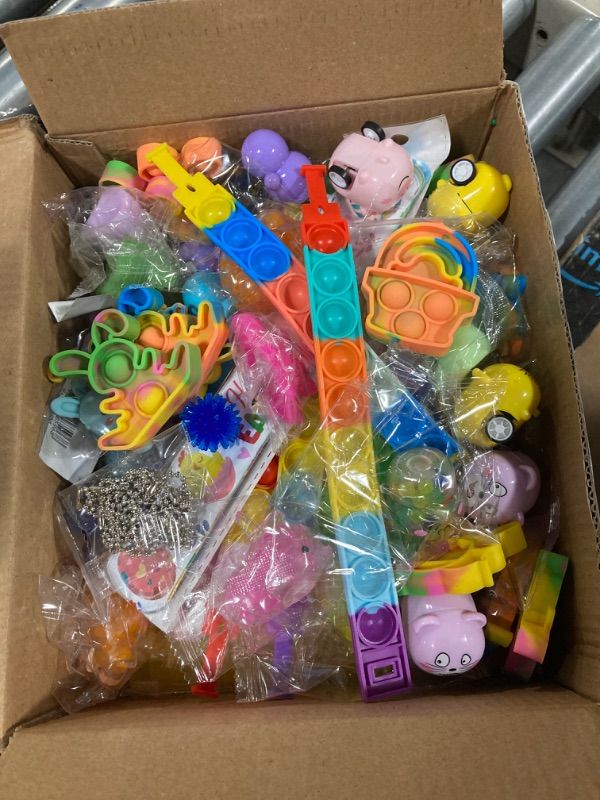 Photo 1 of 90 PCS Easter Egg Prefilled for Kids, Easter Eggs Fillers with Toys Inside, Easter Hunting Basket Goodie Bag Stuffers, Fidget Toys Assortment Box Birthday Party Supplies Classroom Prizes Gifts