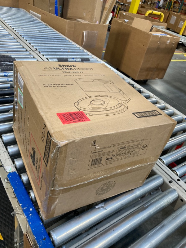 Photo 1 of Shark AV2501S AI Robot Vacuum with HEPA Self-Empty Base, Bagless, 30-Day Capacity, LIDAR Navigation, Perfect for Pet Hair, Compatible with Alexa, Wi-Fi Connected, Dark Grey 30-Day Self-Empty Base Robot Vacuum