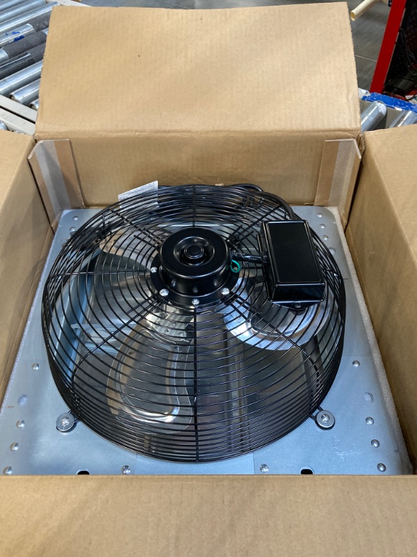 Photo 2 of KEN BROWN 14 Inch Shutter Exhaust Fan With 1.65 Meters Power Cord Wall Mounted, High Speed 1950CFM, Vent Fan For Garages And Shops, Greenhouse,Attic Ventilation 14 Inch Fan Wtih Power Cord