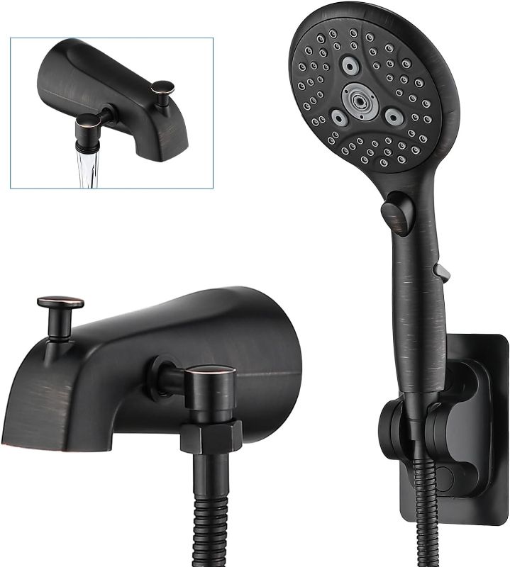 Photo 1 of PROOX All Metal Bathtub Faucet with Sprayer Oil Rubbed Bronze,6 Settings Hand held Shower with ON/OFF Pause Switch, Bathtub Faucet with Sprayer
