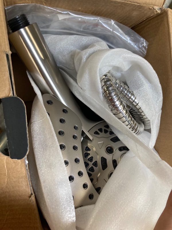 Photo 2 of 2.5GPM Shower Heads with Handheld Spray Combo: 7.2" Rainfall Shower Head & Hand Held Shower Head 2-IN-1 Shower Head with 60" Rotatable Stainless Steel Hose, Nickel