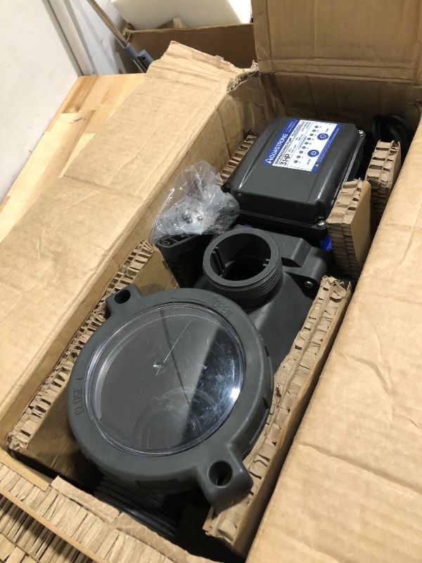 Photo 1 of AQUASTRONG 3 HP In/Above Ground Pool Pump with Timer, 220V, 9350GPH, High Flow, Powerful Self Primming Swimming Pool Pumps with Filter Basket