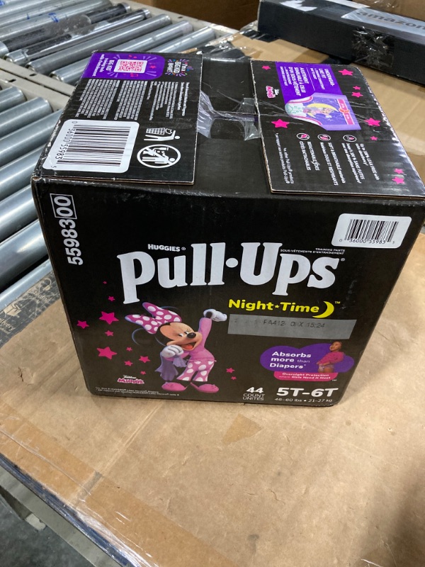 Photo 2 of Pull-Ups Girls' Night-Time Potty Training Pants, Size 5T-6T Overnight Training Underwear (46-60 lbs), 44 Ct*factory sealed*
