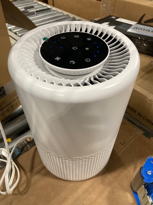 Photo 3 of LEVOIT Air Purifiers for Home Large Room, Smart WiFi Alexa Control, H13 True HEPA Filter for Allergies, Pets, Smoke, Dust, Pollen, Ozone Free, 24dB Quiet Cleaner for Bedroom, Core 200S, White Cream White