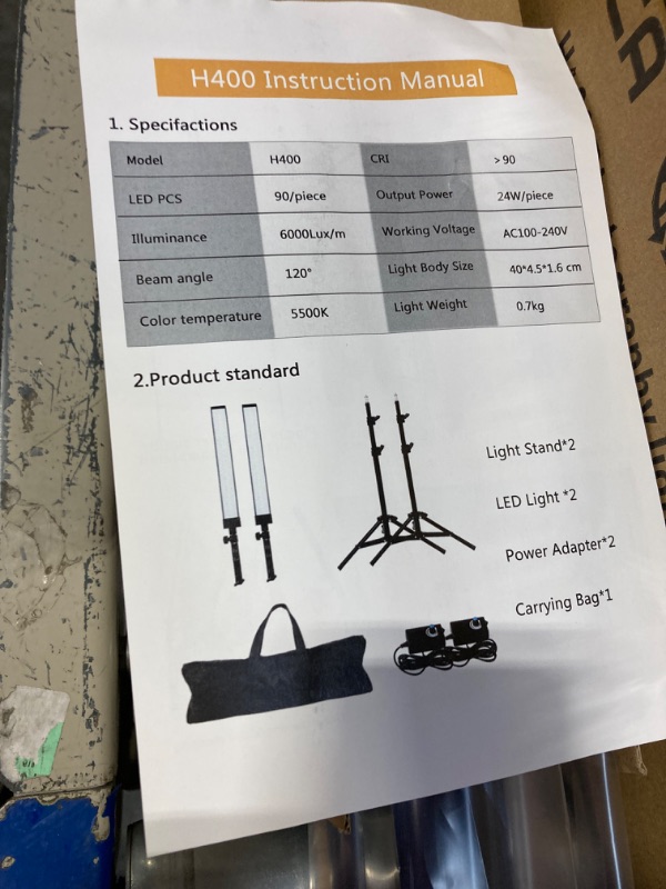 Photo 2 of 180 LED Light Photography Studio LED Lighting Kit Adjustable Light with Light Stand Tripod Photographic Video Fill Light
