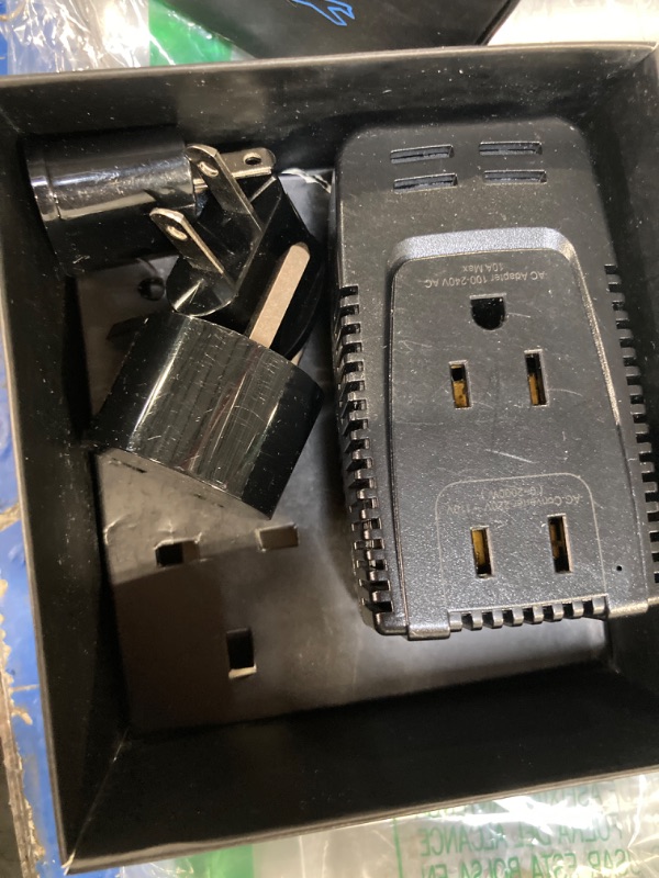 Photo 1 of 220 to 110V Converter, Power Converter Travel Adapter Combo, Step Down Voltage for Hair Dryer, Straightener, Curling Iron, Laptop,0-2000W Applicable, UK/AU/US/EU 10A Plug Adapter