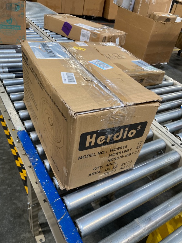 Photo 1 of Herdio 6.5'' 640Watts 2-Way Bluetooth Ceiling Speakers Package Perfect for Home Theater System, Living Room,Office,Flush Mount(4 Speakers)