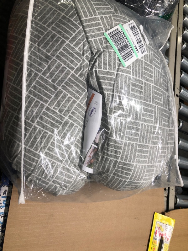 Photo 1 of Boppy Nursing Pillow and Positioner—Original | Gray Cable Stitches | Breastfeeding, Bottle Feeding, Baby Support | With Removable Cotton Blend Cover | Awake-Time Support