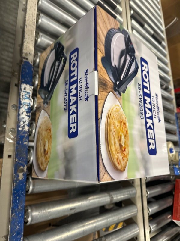 Photo 1 of 10inch Roti Maker by StarBlue with FREE Roti Warmer - The automatic Stainless Steel Non-Stick Electric machine to make Indian style Chapati, Tortilla, Roti AC 110V 50/60Hz 1200W SB-SW2093
