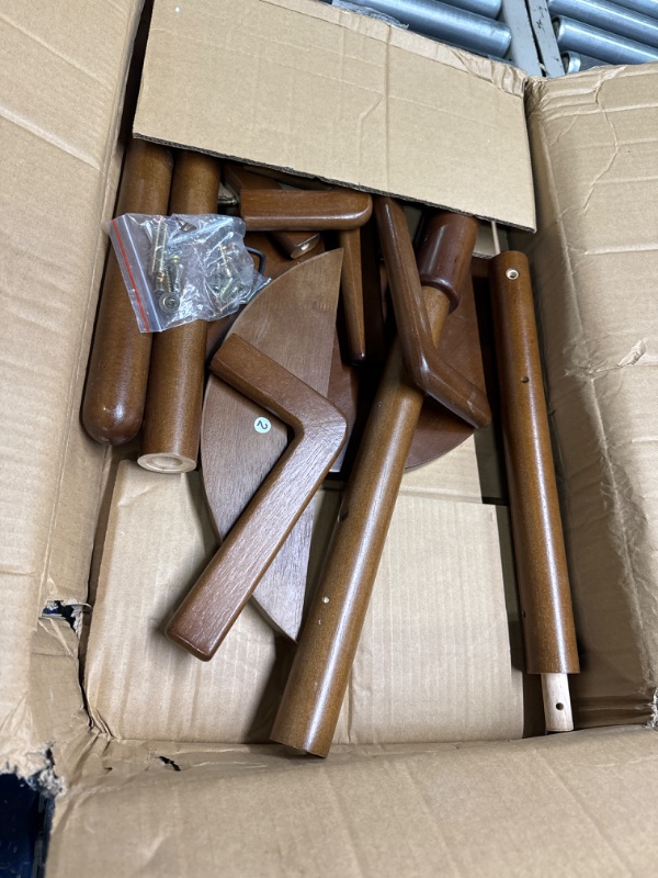 Photo 1 of KASLANDI Coat Rack Freestanding, Unique Design Freestanding Wood Coat Tree with 6 Hooks, Sturdy and Easy Assembly Cactus Coat Rack Stand for Entryway, Hallway, Bedroom and Office(Walnut) A-Walnut