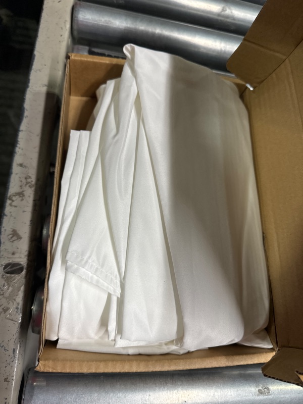 Photo 1 of 10 x 7 FT White Backdrop Background for Photography, Professional Pure White Screen for Photoshoot, High Density White Backdrop for Video Record Portrait Photo Booth Studio, with Rod Pocket & 4 Clamps 7 X 10 FT White