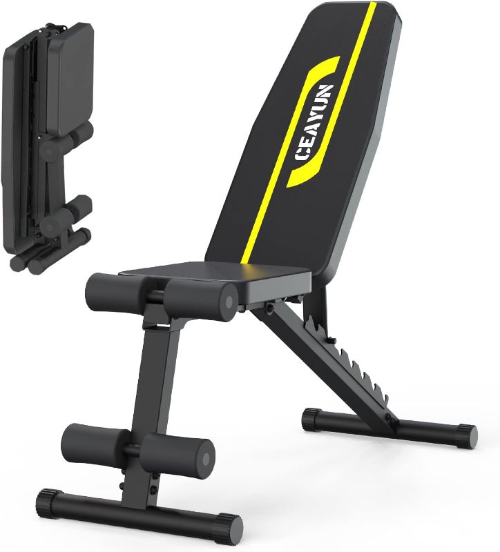 Photo 1 of Adjustable Weight Bench Press, Foldable Workout Bench for Full Body, Incline Decline Utility Exercise Bench