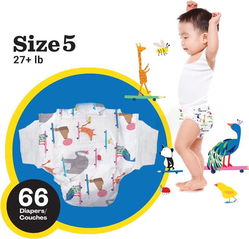 Photo 1 of Hello Bello Premium Diapers, Size 5 (27+ lbs) Surprise Pack for Boys - 72 Count, Hypoallergenic with Soft, Cloth