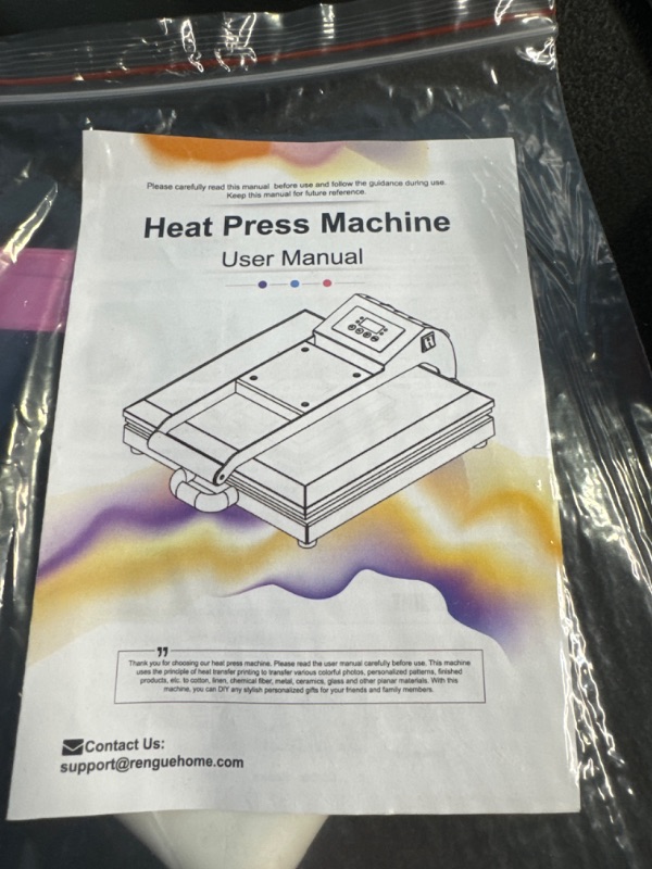 Photo 1 of ****USED*** Heat Press, 15"x15" Clamshell Sublimation T Shirt Press Machine, Fast Heat-up with Digital Precise Temperature Control for T-Shirts, Bags, Mats, Puzzles,Garments,1200W