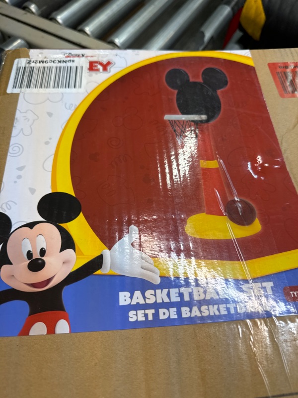 Photo 1 of Delta Children - Disney Mickey Mouse Plastic Basketball Set - Includes Basketball Hoop, 1 Basketball and Ball Pump, Red/Black