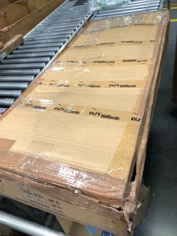 Photo 1 of ISZY Billiards - Cue Rack Only 10 Pool Cue - Billiard Stick Wall Rack W/Clock Choose Mahogany,Black or Dark Oak Finish