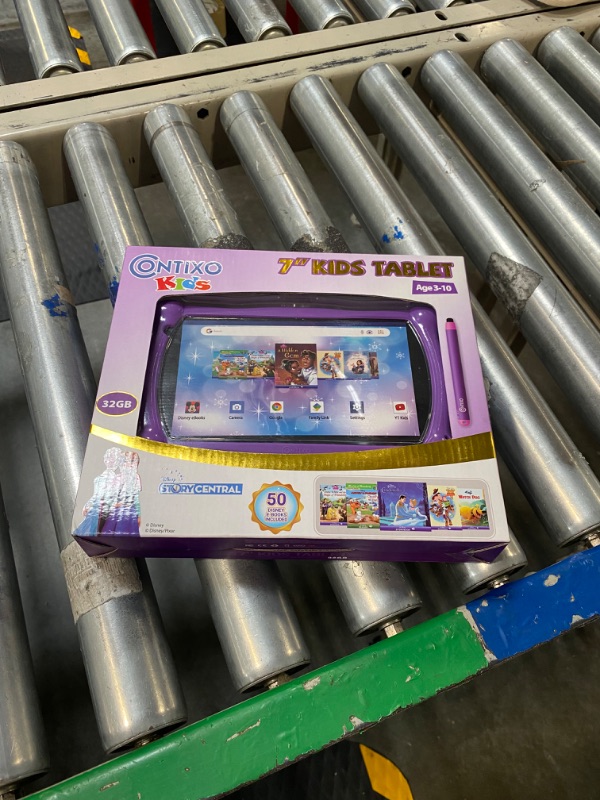 Photo 2 of Contixo Kids Tablet V10, 7-inch HD, Ages 3-7, Toddler Tablet with Camera, Parental Control - 32GB, WiFi, Includes 50+ Disney Storybooks & Stickers (Value $200), Kid-Proof Case & Stylus, Purple