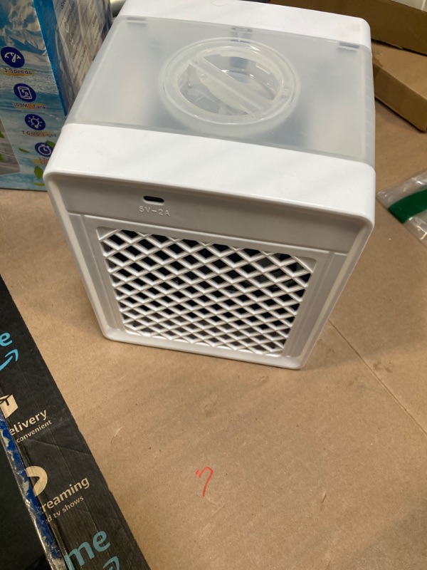 Photo 2 of ****no cable***VeRosky Portable Air Conditioners, USB Personal Mini Air Conditioner with 3-Speed, Evaporative Air Cooler with Misting, Portable Ac Unit Fan with Timer for Room, Tent, Bedroom, Car, RV and Camping