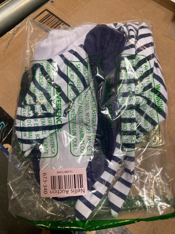 Photo 1 of ****USED*** SUUKSESS Women Sexy Tummy Control One Piece Swimsuits Halter Push Up Bathing Suits Large #1 White Blue Striped