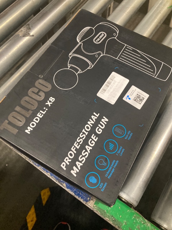 Photo 1 of ****USED***FOR PARTS ONLY***SOLD AS IS **ALL SALES ARE FINAL***NO RETURNS**** TOLOCO Massage Gun, Deep Tissue Back Massage for Athletes for Pain Relief, Percussion Massager with 10 Massages Heads & Silent Brushless Motor, Black
