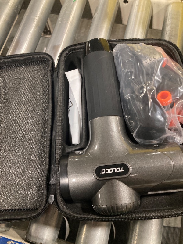 Photo 1 of ****USED***FOR PARTS ONLY***SOLD AS IS **ALL SALES ARE FINAL***NO RETURNS**** TOLOCO Massage Gun, Deep Tissue Back Massage for Athletes for Pain Relief, Percussion Massager with 10 Massages Heads & Silent Brushless Motor, Black
