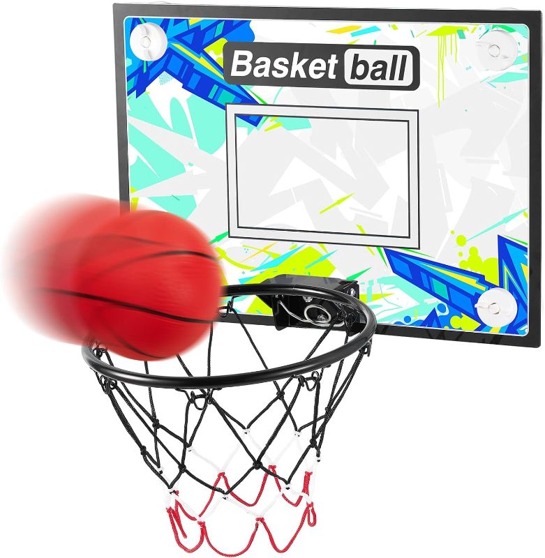 Photo 1 of ** same brand, different design**
BOHEN Mini Suction Cup Basketball Hoop Indoor- Graffiti Style:17x12inch Shatterproof Backboard+Mini Basketballs+Hand Pump,Great Basketball Gift for Kids and Adults
