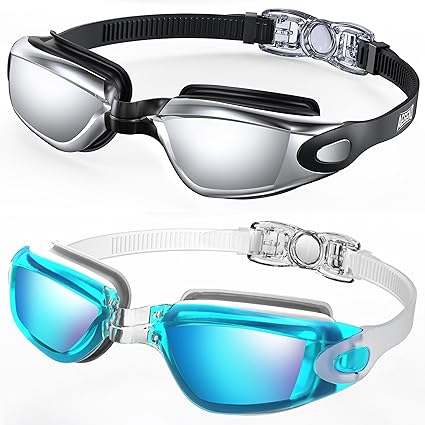 Photo 1 of  Swim Goggles, 2 Pack Swimming Goggles No Leaking Adult Men Women Youth