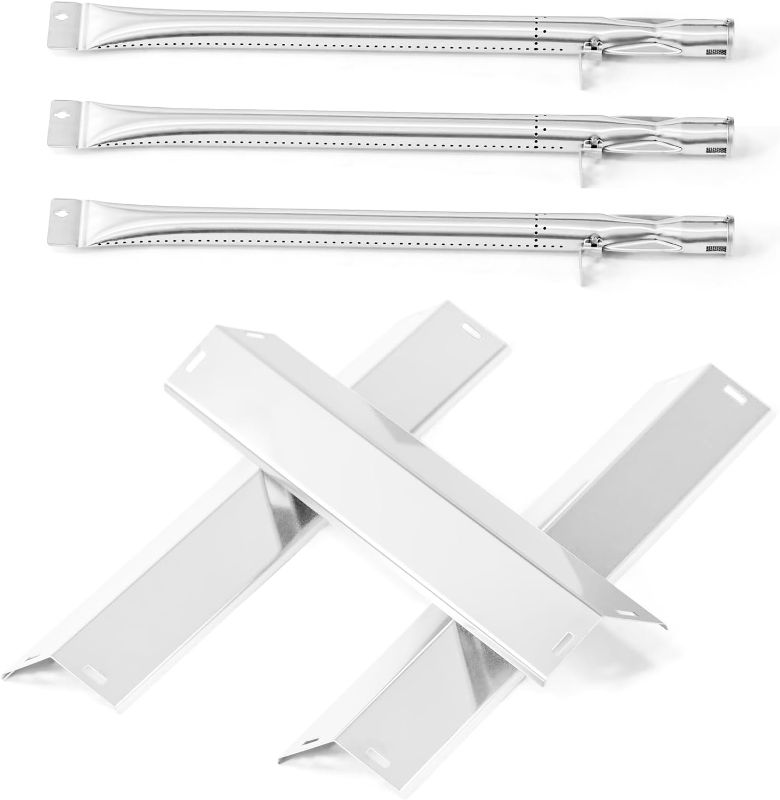 Photo 1 of ***USED*** Grill Parts for Pit Boss Pro Series 1100 Wood Pellet & Gas Combo Grill, Stainless Steel Burner Tube, Heat Plate Shield Grill Replacement Parts for Pit Boss pro black triple-function combo grill