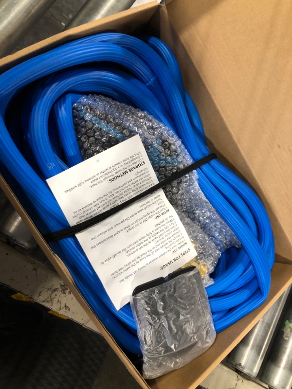 Photo 3 of *****USED** 100 FT Garden Hose Expandable 100 ft Water Hose with 3 Layer Latex, 3/4" Solid Brass Fittings, 10 Function Spray Nozzle,Blue