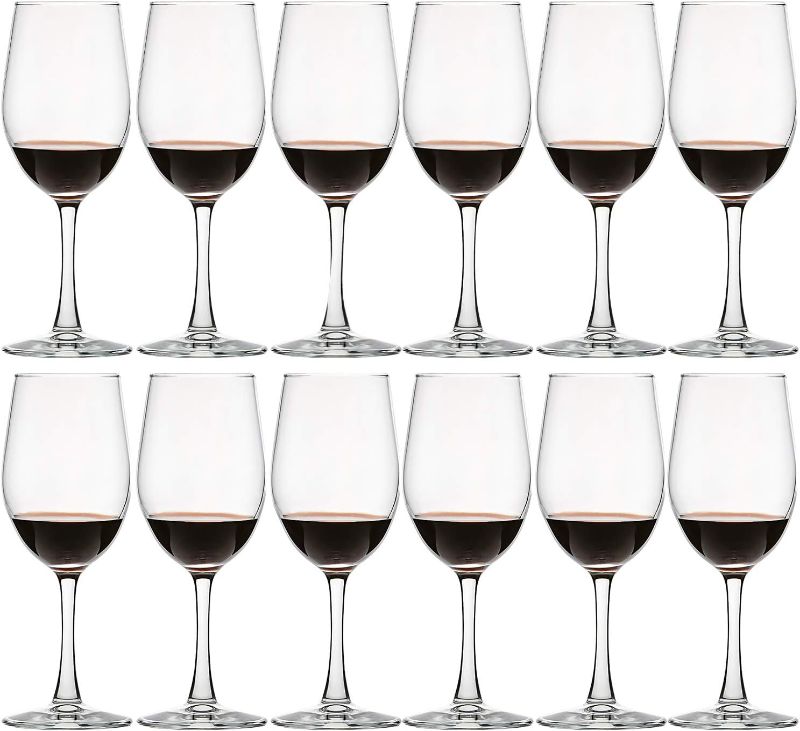 Photo 1 of 12 Ounce - Set of 12, Classic Durable Red/White Wine Glasses For Party