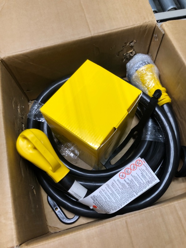 Photo 3 of ****USED*** 50 Amp Generator Cord with Inlet Box, 20FT RV Extension Cord NEMA14-50P / SS2-50R, Twist Lock Connector, 125V/250V This Hill Generator Extension Cord for RV Camper/Electricity for House Generator