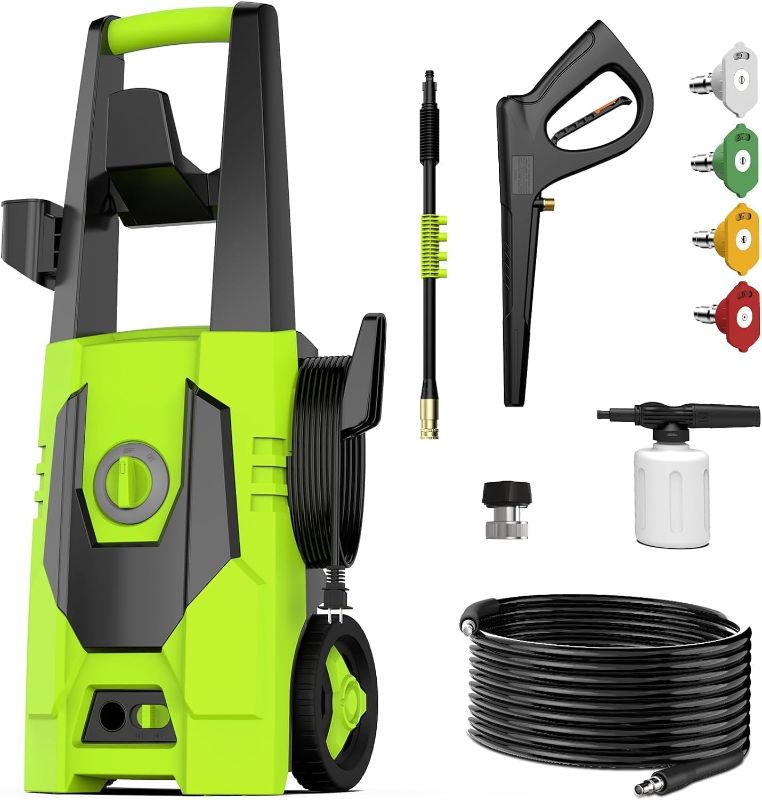 Photo 1 of AgiiMan Electric Pressure Washer - 4800PSI Max 3.1 GPM Power Washer with 35FT Power Cord, 20FT Hose, Soap Tank, High Pressure Washer Electric Powerd Car Cleaning for Garden, Patios, Yard