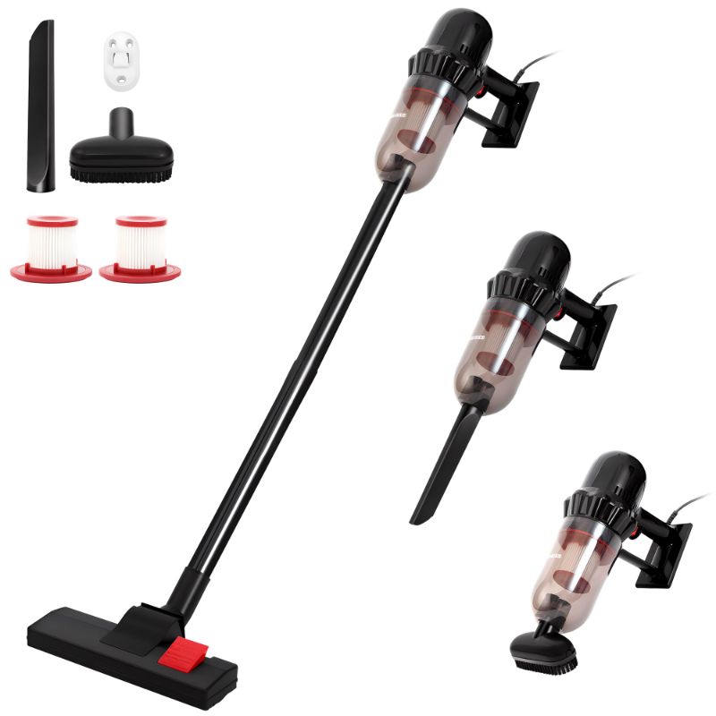 Photo 1 of  EFSHEER Stick Vacuum Cleaner 17000KPa Lightweight Corded Vac with Handheld 3-in-1, 600W Powerful Suction Vacuum Cleaner Portable with HEPA Filters, for Multi-Surfaces Black ** for parts only ** 