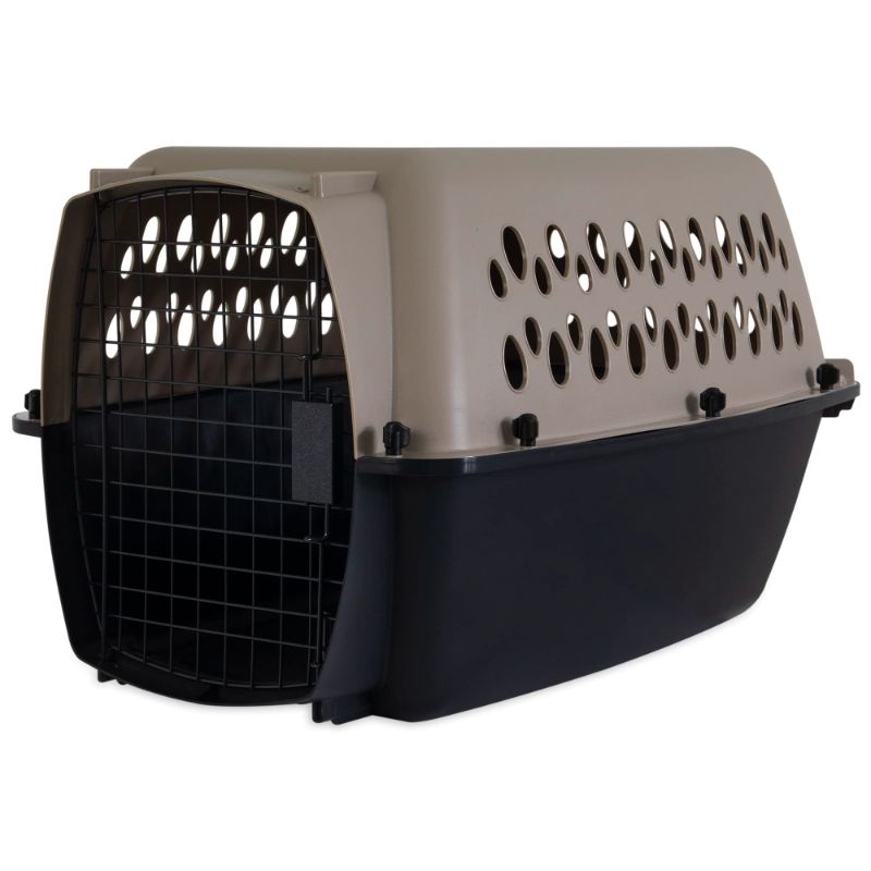 Photo 1 of  Petmate Vari Dog Kennel 24", Taupe & Black, Portable Dog Crate for Pets 10-20lbs, Made in USA 24.0"L x 16.7"W x 14.5"H Kennel Only ** no returns ** ** no door ** 