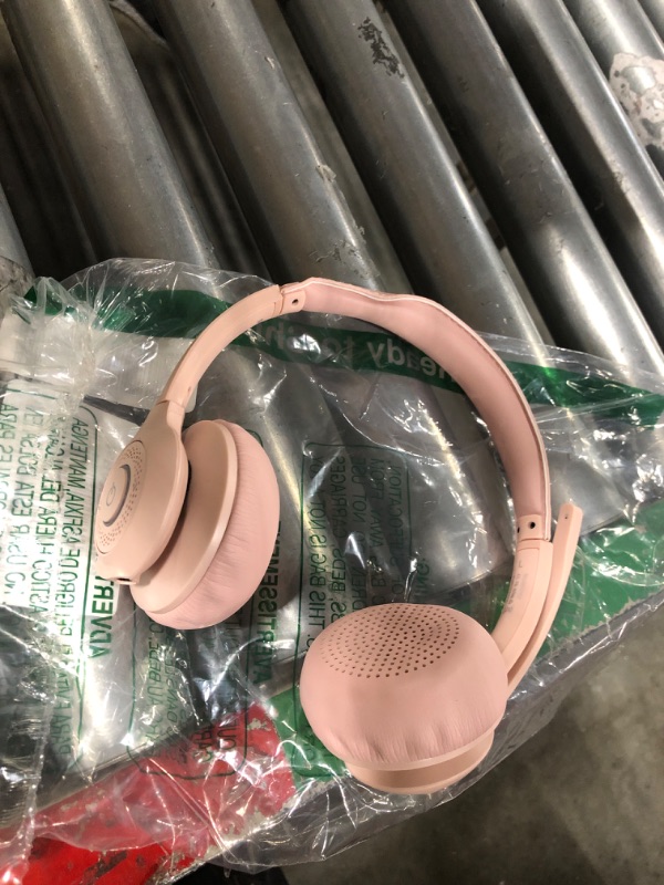 Photo 2 of *-* headphones only**
Wireless Headset with AI Noise Cancelling Microphone Bluetooth Headset - Bluetooth V5.2 Headphones with USB Dongle & Mic Mute for Computer/Laptop/PC/iPhone/Android/Cell Phones/Zoom/Ms Teams/Skype-PINK