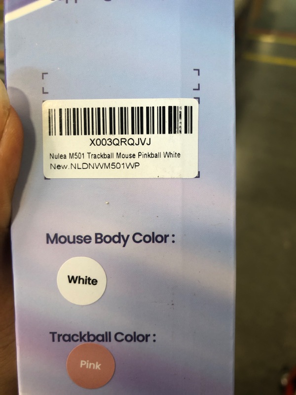 Photo 1 of Nulea Wireless Trackball Mouse, Rechargeable Ergonomic, Easy Thumb Control, Precise & Smooth Tracking, 3 Device Connection (Bluetooth or USB), Compatible for PC, Laptop, iPad, Mac, Windows, Android White-Pink