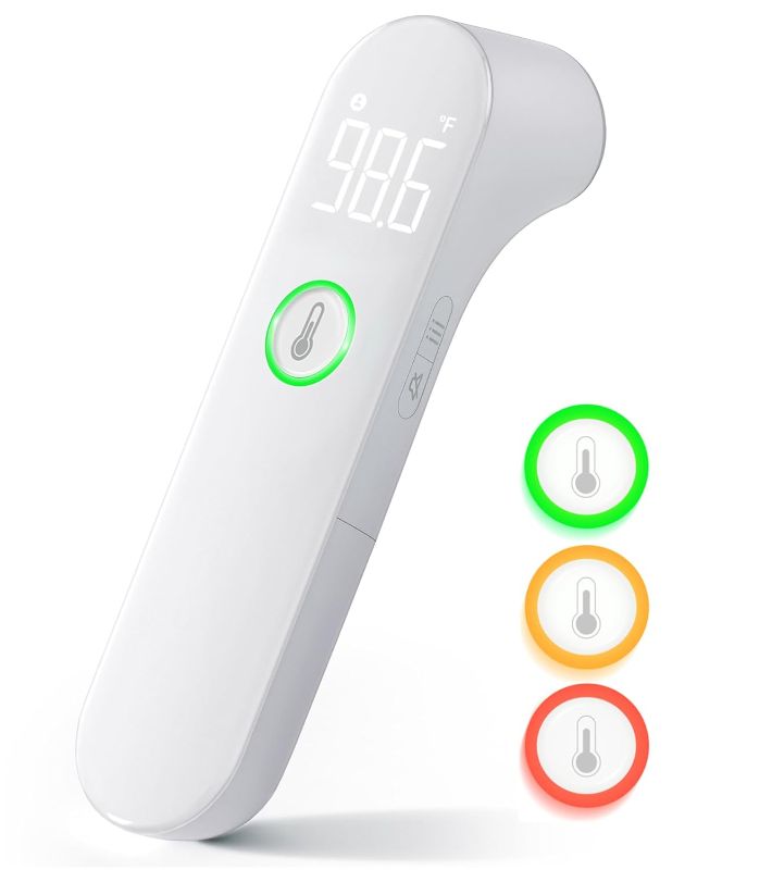 Photo 1 of ** DAMAGED BOX**
Thermometer for Adults and Kids, Fast Accurate Baby Thermometer with Fever Alarm & Mute Mode, FSA eligible, Lifetime Support -Take Quick Temperature Easily