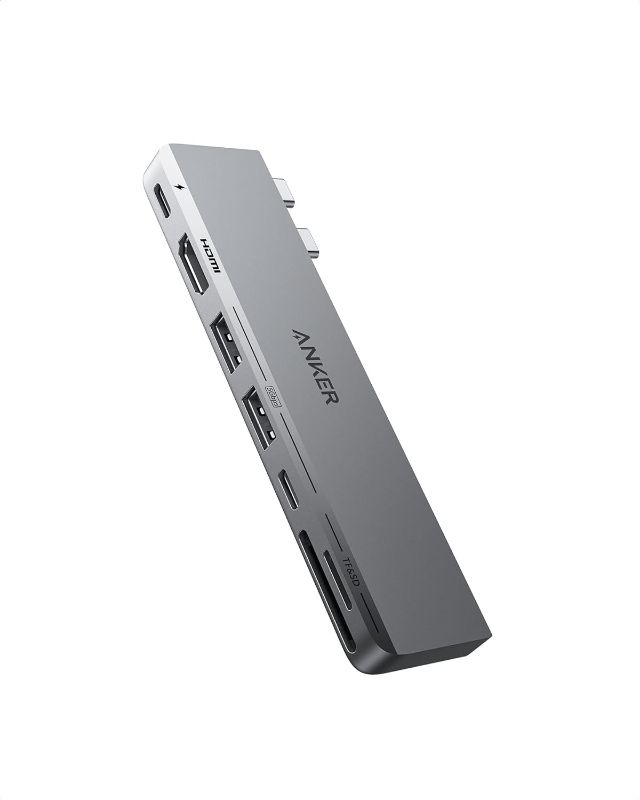 Photo 1 of ** sealed**
Anker USB C Hub for MacBook, Anker 547 USB-C Hub (7-in-2), Compatible with Thunderbolt 4 USB C Port, 4K HDMI, USB C and 2 USB A Data Ports for MacBook Pro 13 Inch, MacBook Air M1 / M2, and More
