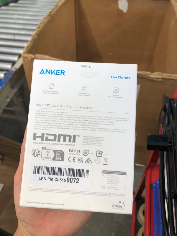 Photo 2 of * sealed**
Anker USB C Hub for MacBook, Anker 547 USB-C Hub (7-in-2), Compatible with Thunderbolt 4 USB C Port, 4K HDMI, USB C and 2 USB A Data Ports for MacBook Pro 13 Inch, MacBook Air M1 / M2, and More