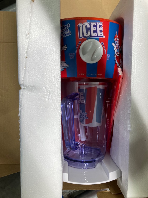 Photo 3 of ICEE Snow Cone Machine. Genuine ICEE Home Slushie Ice Shaver. Creates up to half a Gallon of Ice Cold ICEE Slushy. Officially Licensed ICEE Merchandise from Fizz Creations.