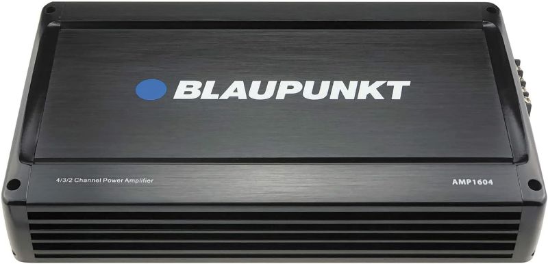 Photo 1 of ****USED**FOR PARTS ONLY***SOLD AS IS ***ALL SALES ARE FINAL**NO RETURNS*** ** BLAUPUNKT 1600W 4-Channel, Full-Range Amplifier AMP1604, Black
