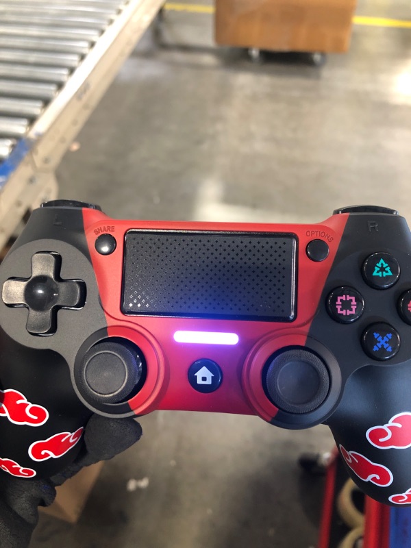 Photo 5 of ** NO THUMB CAPS**
FTFVaska Wireless Controller for PS4 Compatible with PS4/Slim/Pro, Gamepad with Enhanced Dual Vibration/Analog Sticks/6-Axis Motion Sensor/Charging Cable/Thumb Caps! (Red Cloudy)