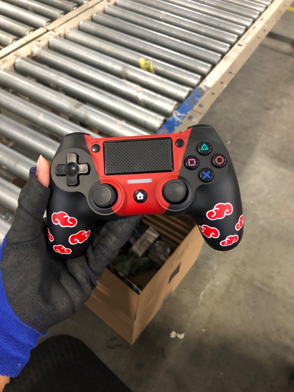 Photo 4 of ** NO THUMB CAPS**
FTFVaska Wireless Controller for PS4 Compatible with PS4/Slim/Pro, Gamepad with Enhanced Dual Vibration/Analog Sticks/6-Axis Motion Sensor/Charging Cable/Thumb Caps! (Red Cloudy)