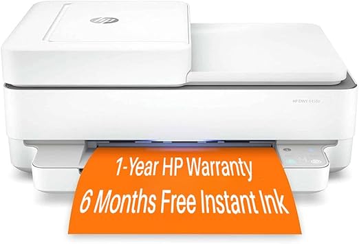 Photo 1 of 
HP Envy 6458e All-in-One Wireless Color Inkjet Printer, Print Copy Scan - 10 ppm, 4800 x 1200 dpi, Auto 2-Sided Printing, 35-Sheet ADF, Dual-Band WiFi, Instant Ink Ready, White 