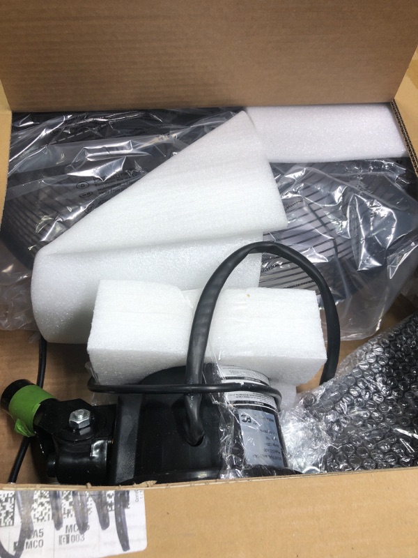 Photo 3 of ****USED**BOX IS DAMAGED*** 18In Wall Mount Fan, 120° Oscillating Fan and High Velocity 3-Speed Wall Fan, 5500 CFM Industrial Outdoor Wall Fan for Commercial, Garage, Residential, Warehouse - Etl Listed, Black BG Black