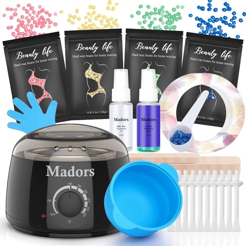 Photo 1 of 
Waxing Kit for Women Madors Wax Warmer Wax Kit for Hair Removal Intelligent Temperature Control Wax Machine with Hard Wax Beads